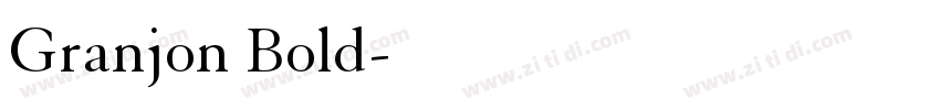 Granjon Bold字体转换